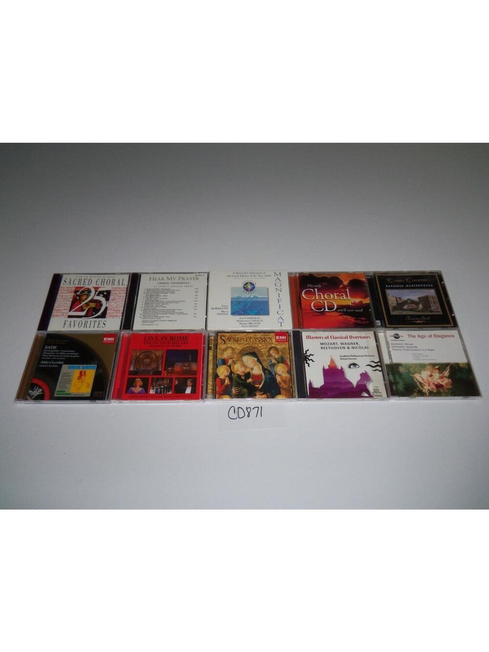 Classical 10 CD Lot Choral Baroque Mixed Misc Instrument -0618CD871